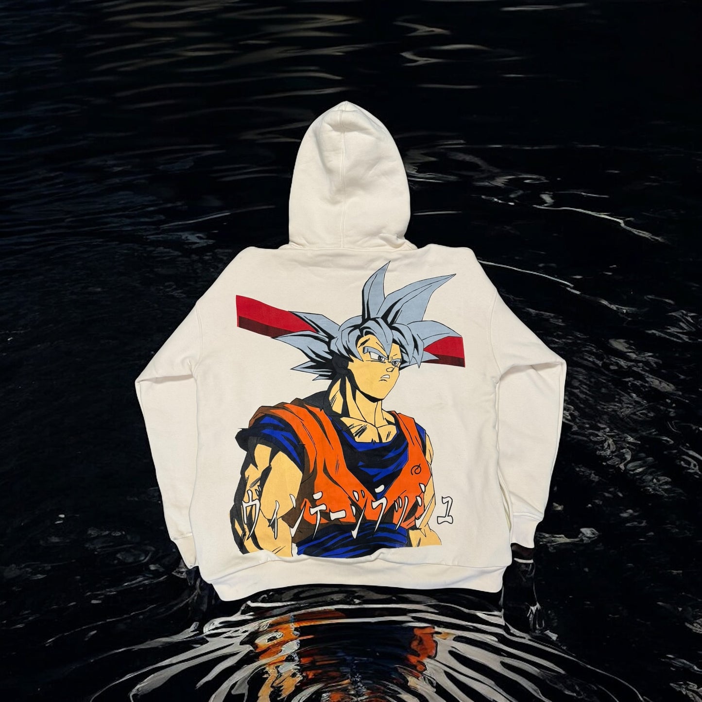 (Black Friday ) Cream Dragon Ball Z Hoodie – Goku Designs (Front & Back)