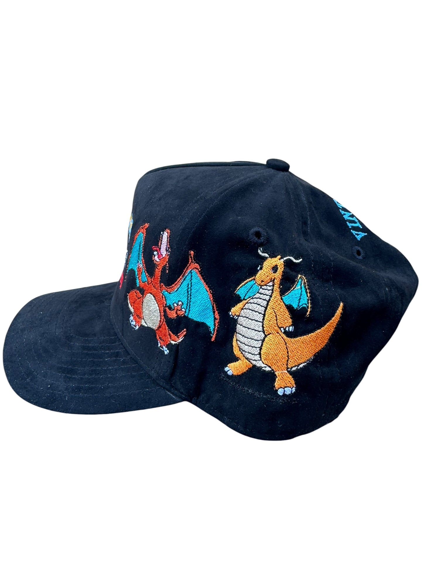 Suede Pokemon “Red Version” Black Snapback HAT
