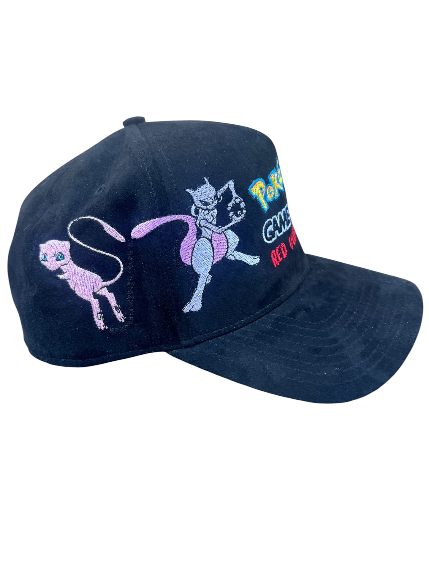 Suede Pokemon “Red Version” Black Snapback HAT