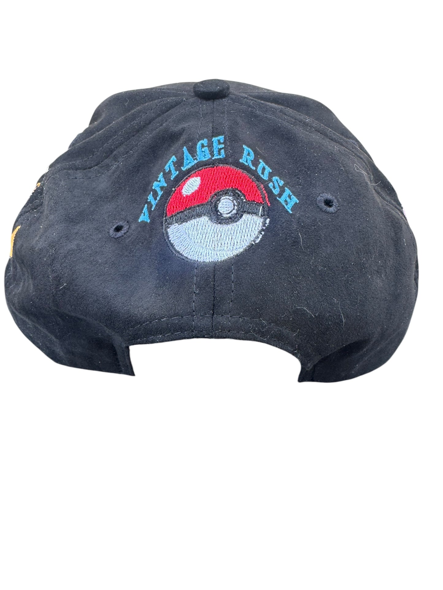Suede Pokemon “Red Version” Black Snapback HAT