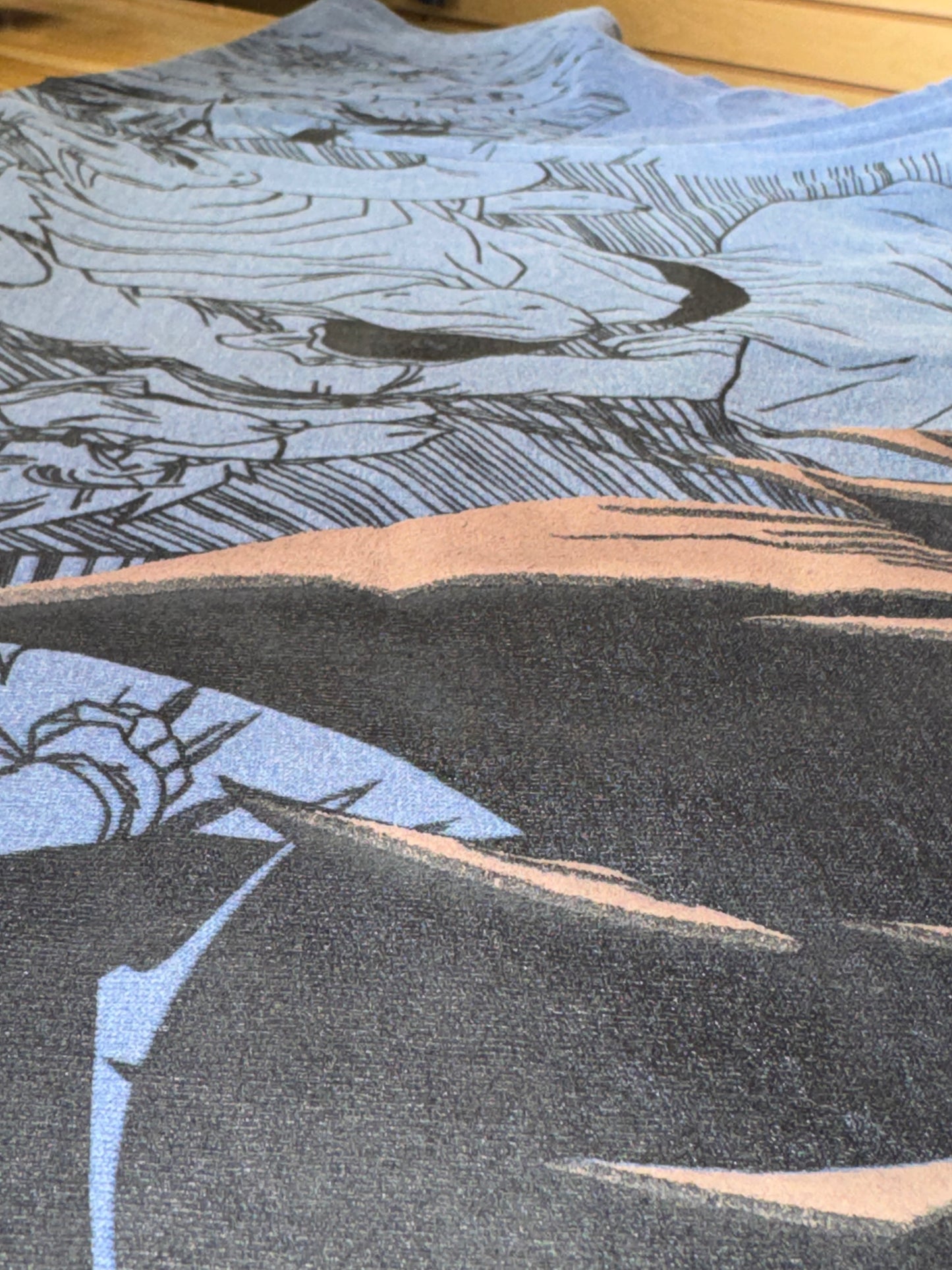 Faded Blue - Vegito Manga Panels Mega Print - Shirt