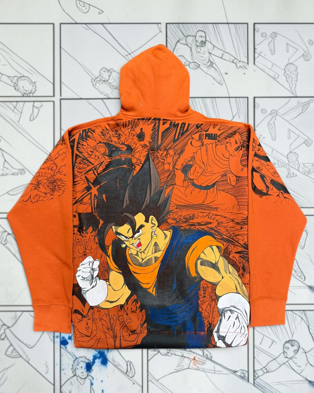 Orange Hoodie - Vegito Manga Panel Mega Print