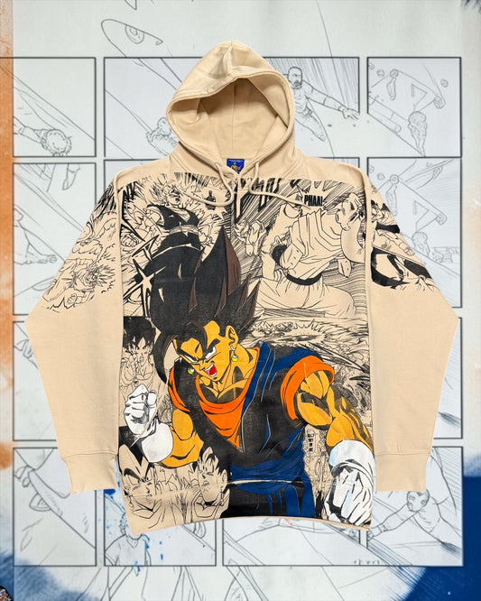 Cream Hoodie - Vegito Manga Panel Mega Print