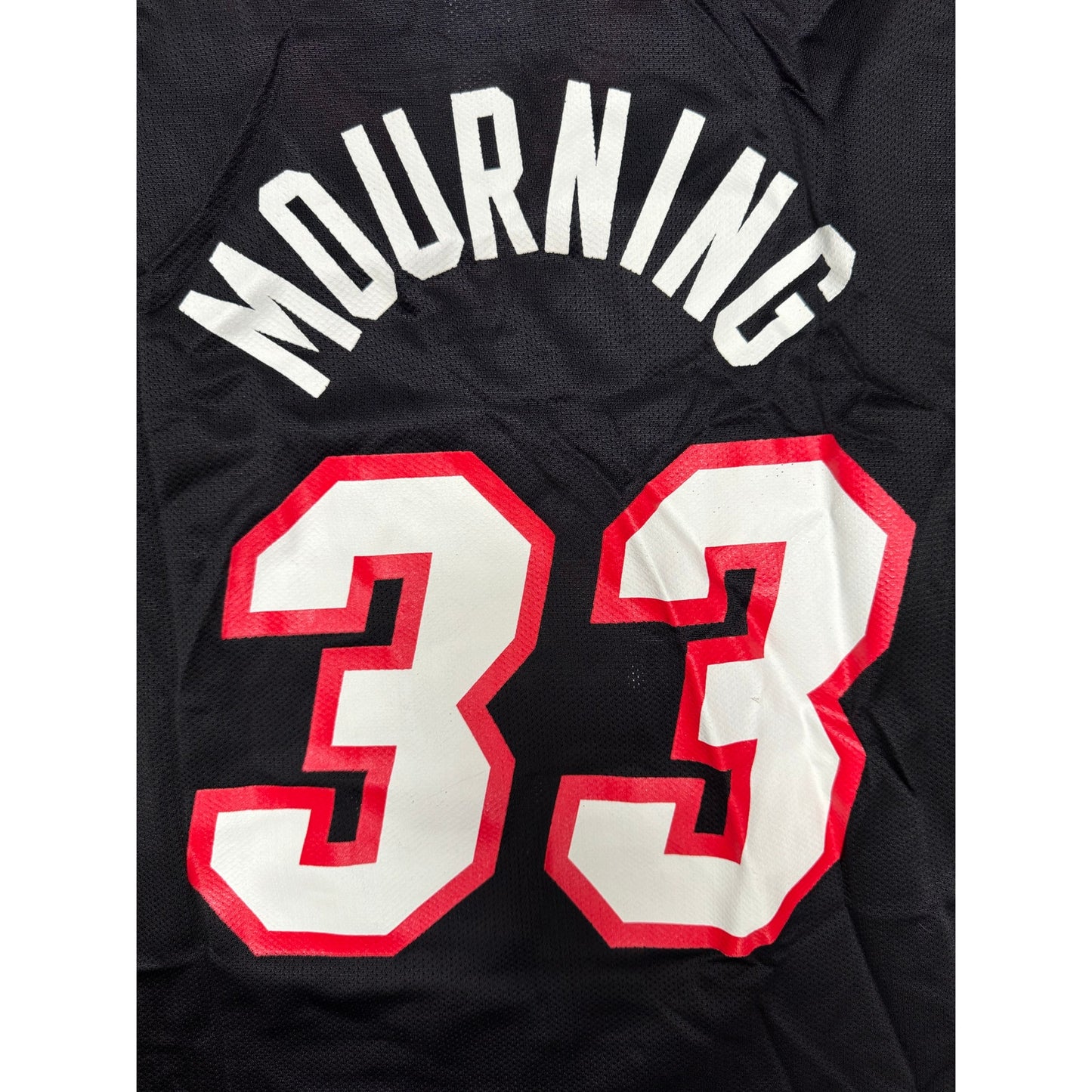 Vintage Champion Miami Heat Alonzo Mourning 33 NBA