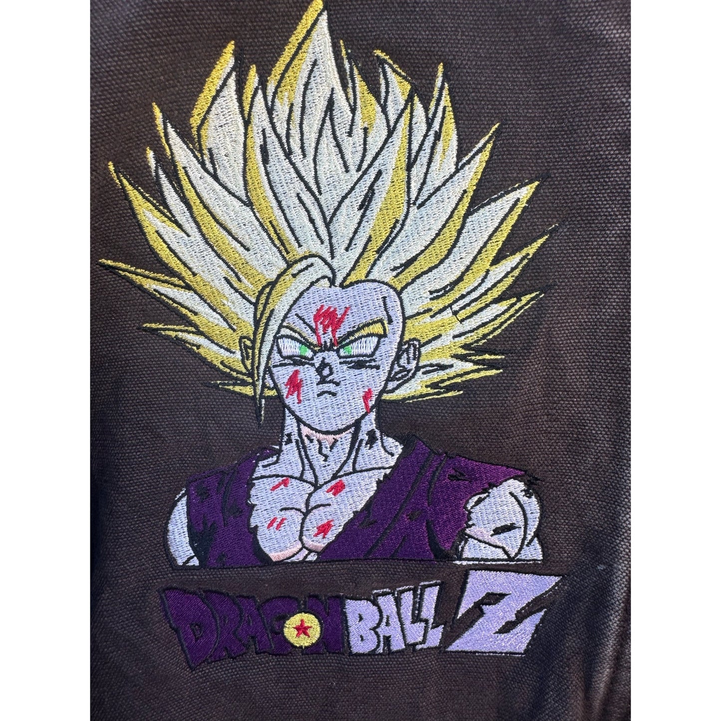 Premium Canvas Embroidered SSJ2 Gohan Hoodie