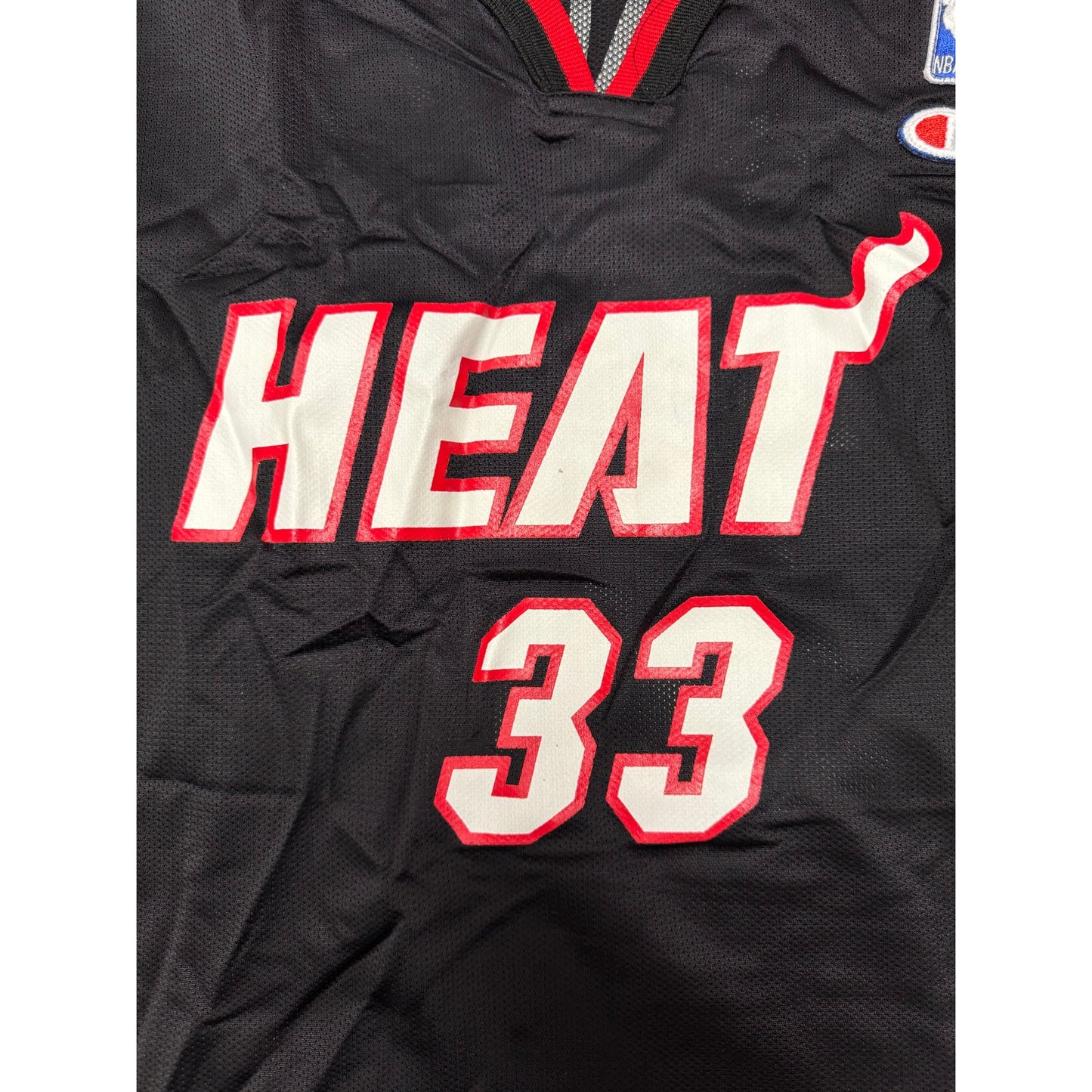 Vintage Champion Miami Heat Alonzo Mourning 33 NBA