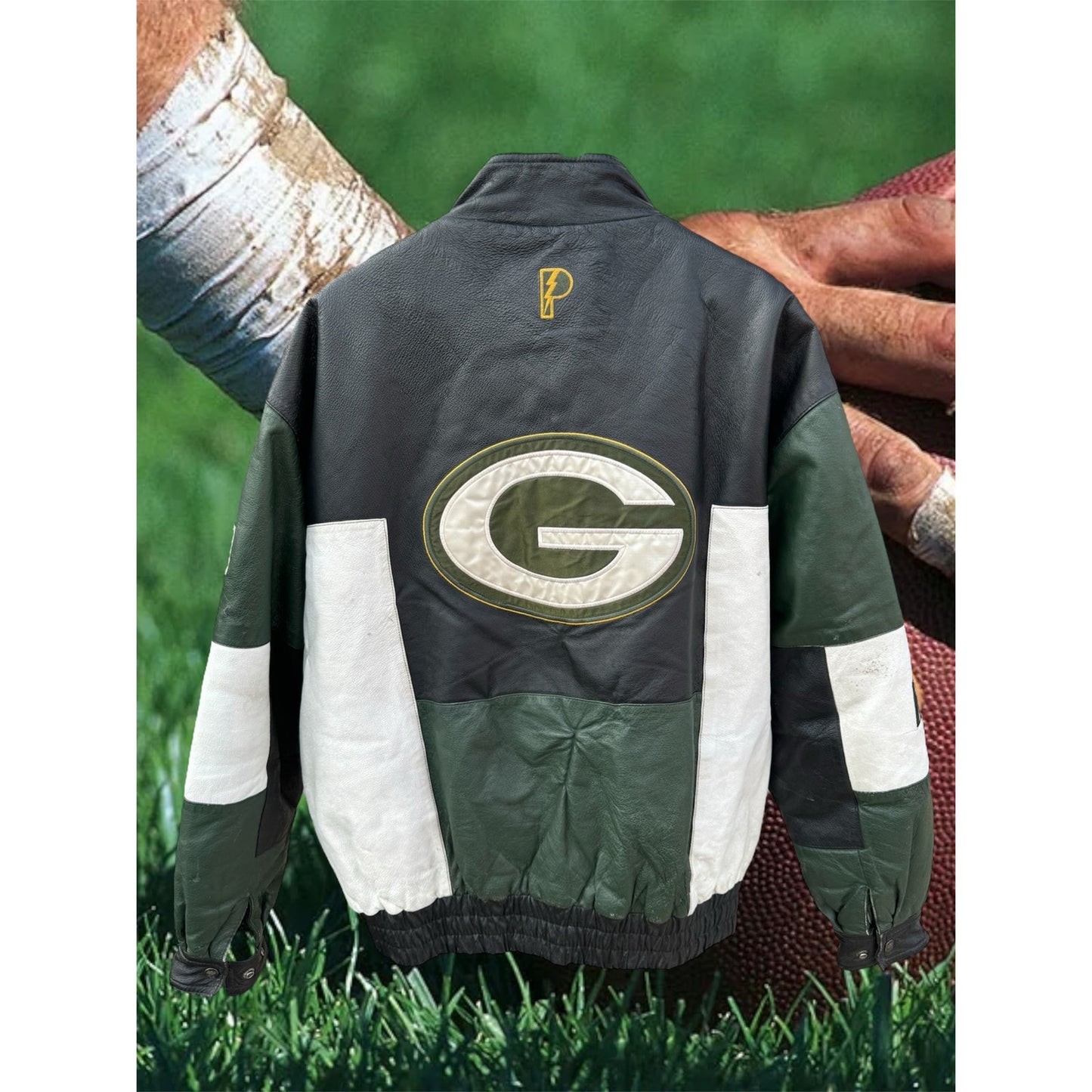 Vintage 90s Green Bay Packers 2XL Leather Pro Player