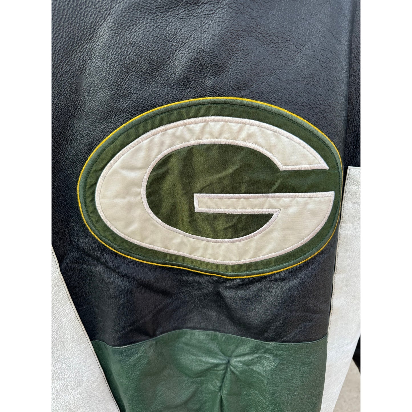 Vintage 90s Green Bay Packers 2XL Leather Pro Player