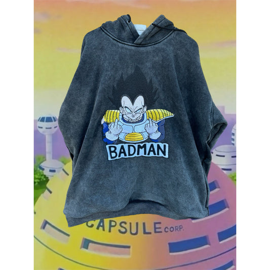 Faded Black Hoodie- BADMAN